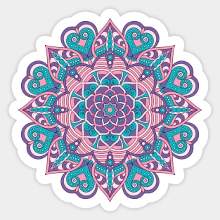 Colorful Mandala, mandala-design, mandala-art, geometric, abstract, mandala and spirituality, colorful, rainbow, mandala pattern, mandala flower patterns, Flower Mandala ,Spirituality Sticker